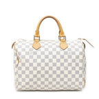 Louis Vuitton Speedy Ivory Damier Azur Handbag