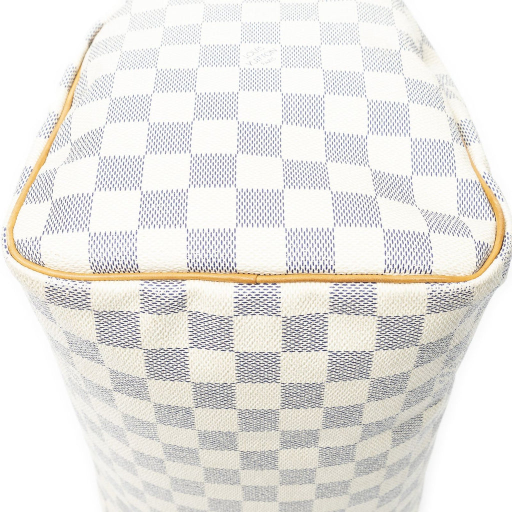 Louis Vuitton Speedy Ivory Damier Azur Handbag — view 8