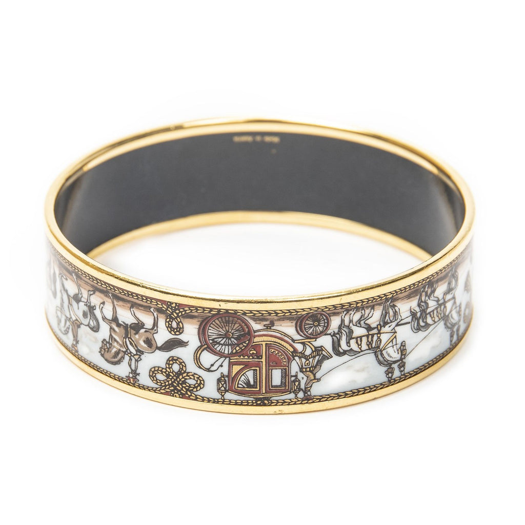 Hermes Enamel Bangle Bracelet — view 3