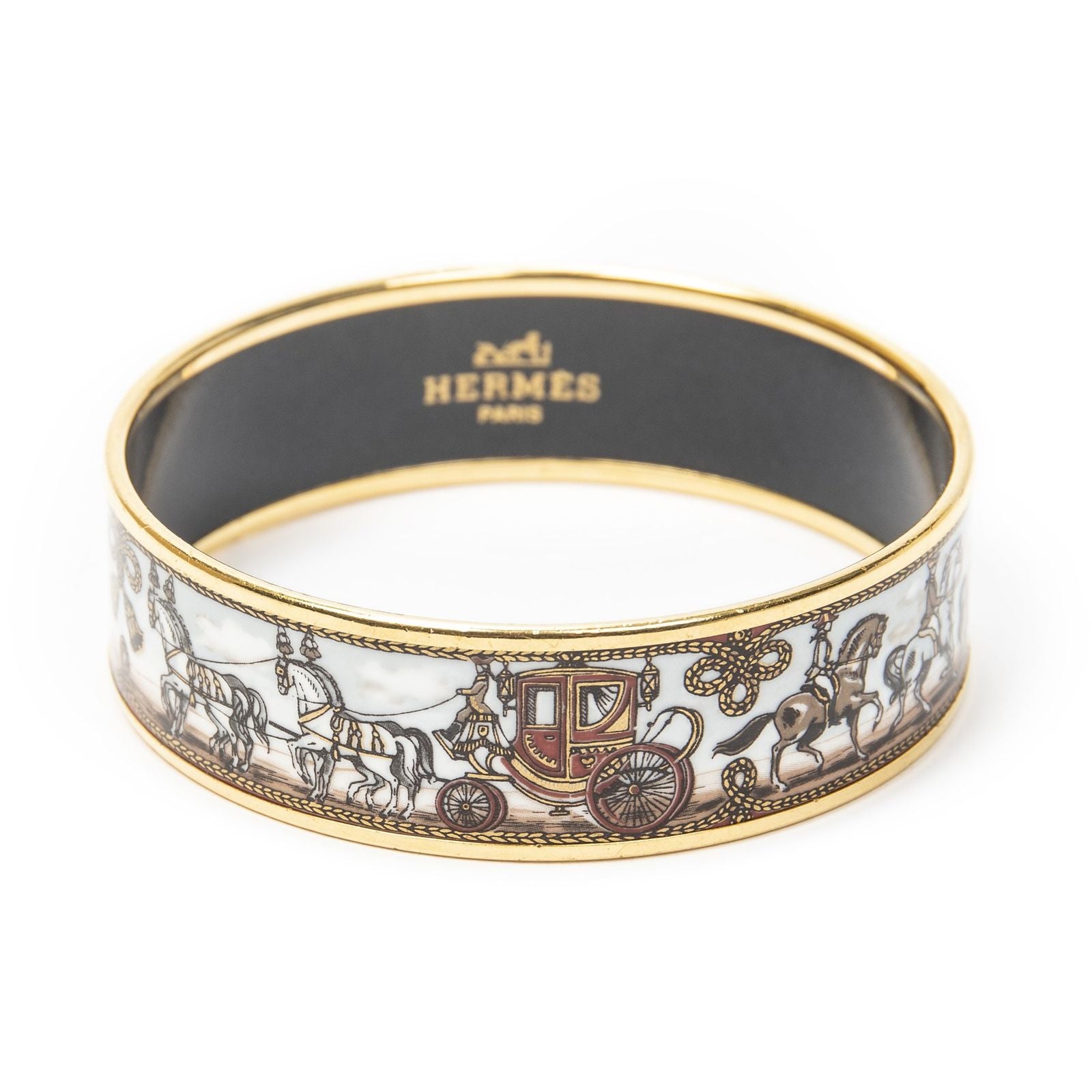 Hermes Enamel Bangle Bracelet — view 2