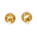 Chanel CC Quilted Round Disc Clip on Earrings — view 3