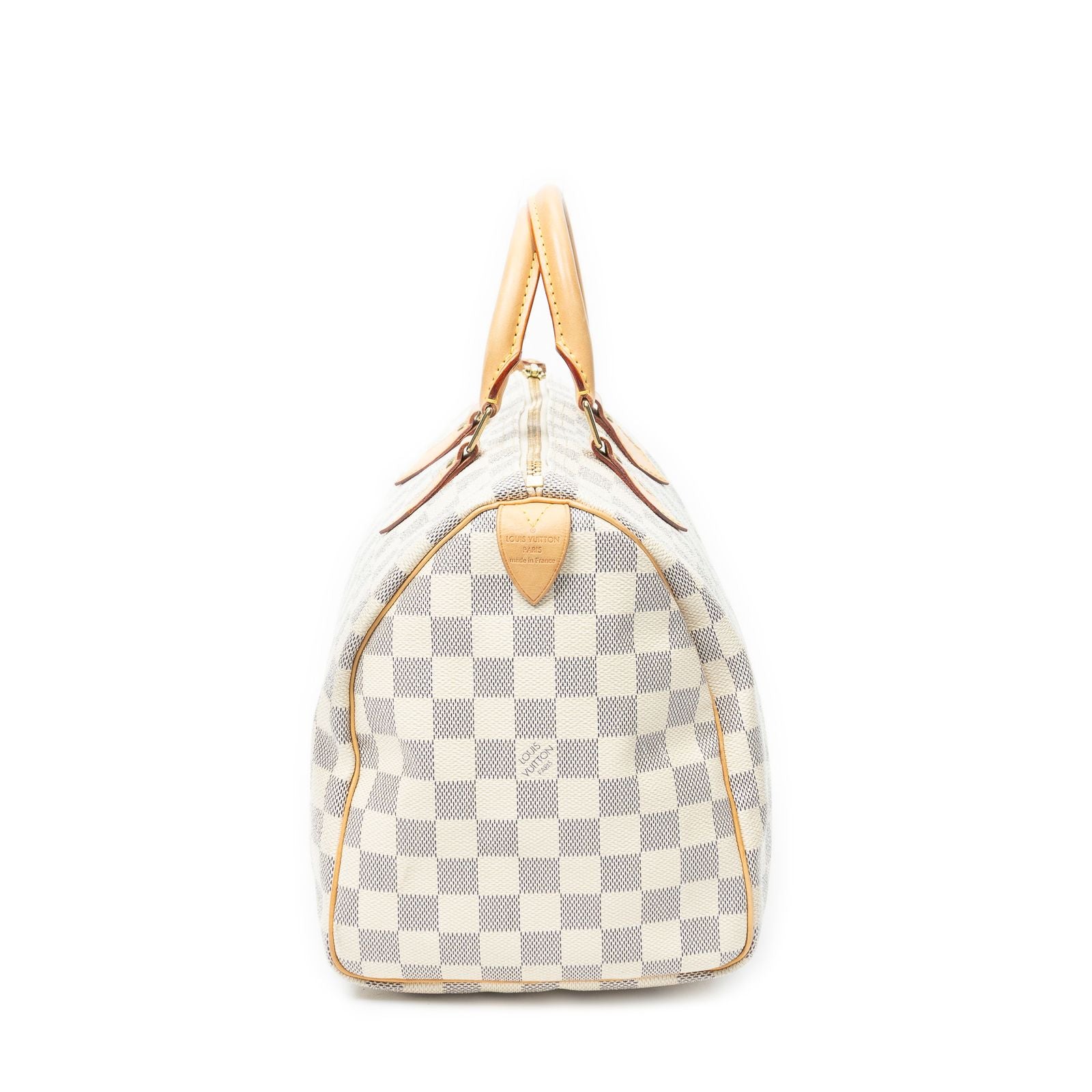Louis Vuitton Speedy Ivory Damier Azur Handbag — view 4