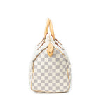 Louis Vuitton Speedy Ivory Damier Azur Handbag — view 3