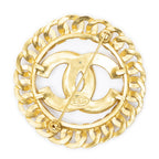 Chanel CC Interlaced Chain Round Brooch — view 2