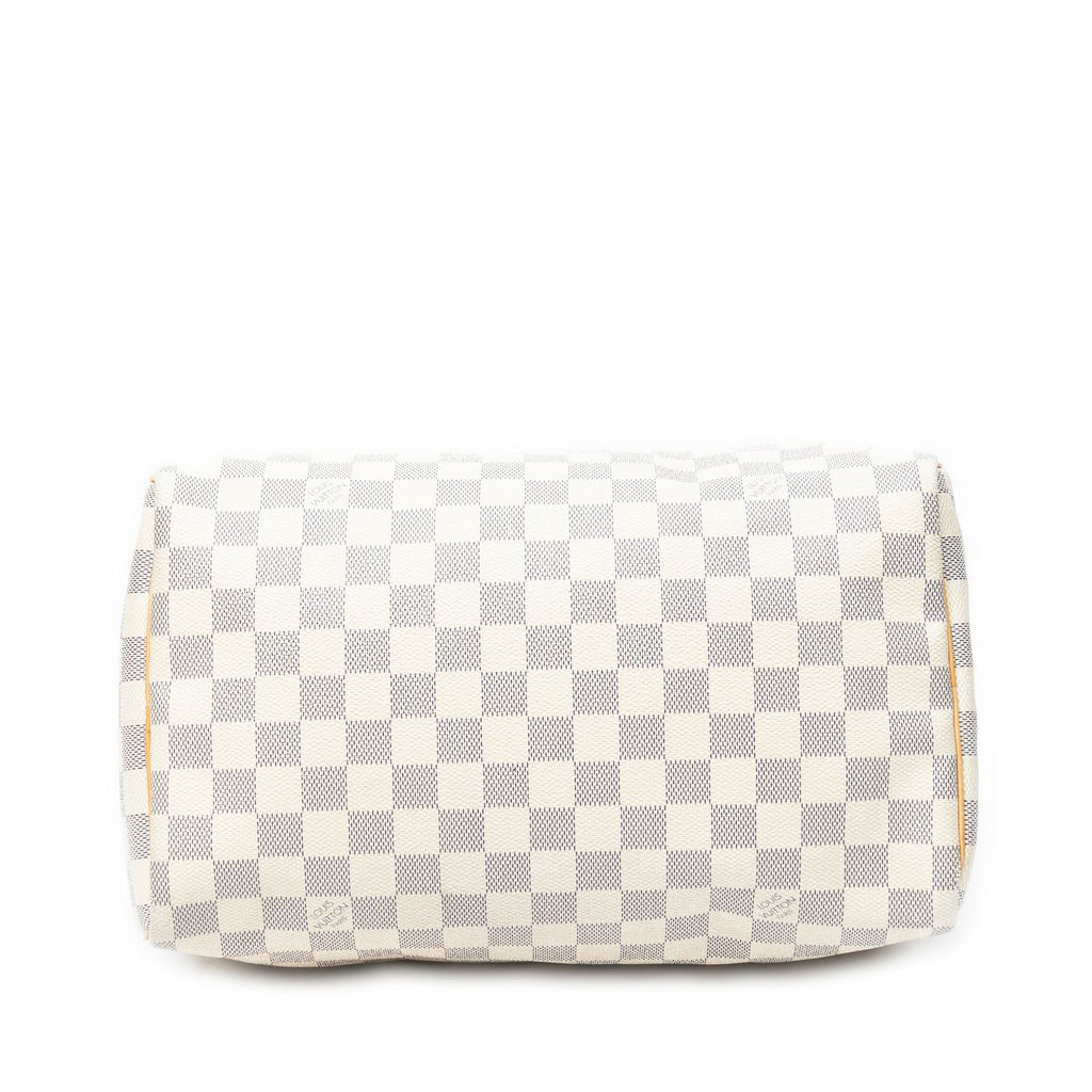 Louis Vuitton Speedy Ivory Damier Azur Handbag — view 6