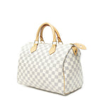 Louis Vuitton Speedy Ivory Damier Azur Handbag — view 2