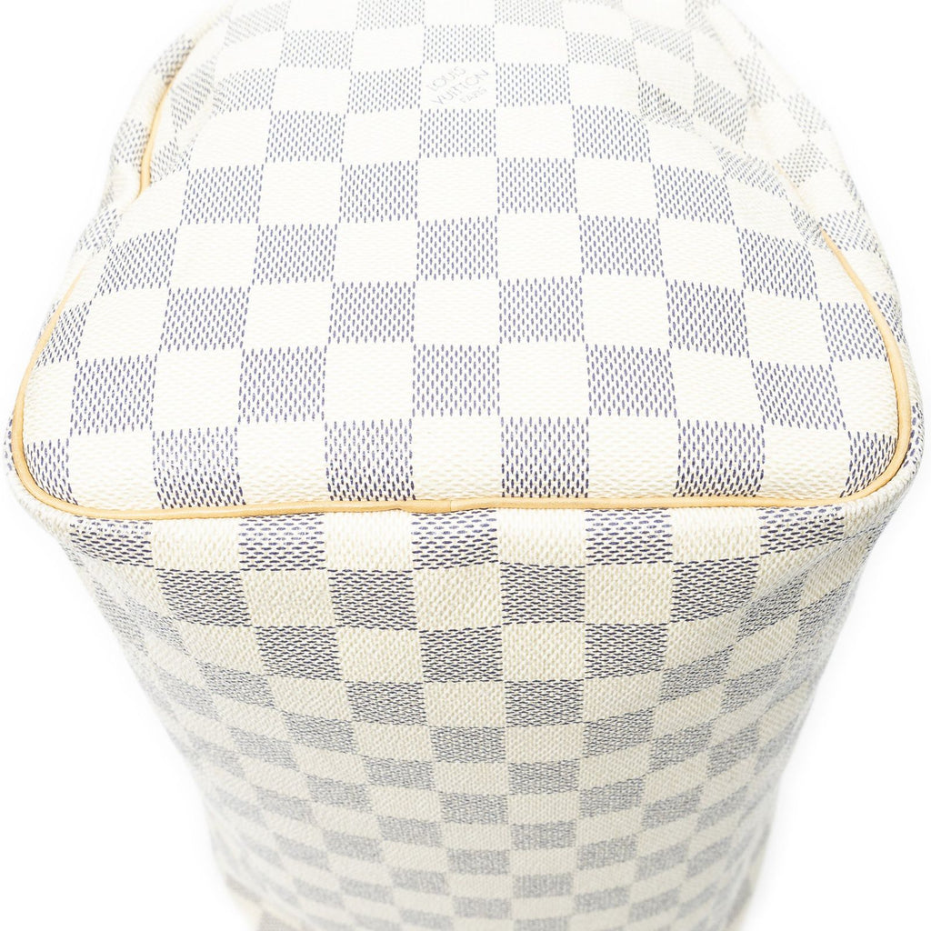 Louis Vuitton Speedy Ivory Damier Azur Handbag — view 8