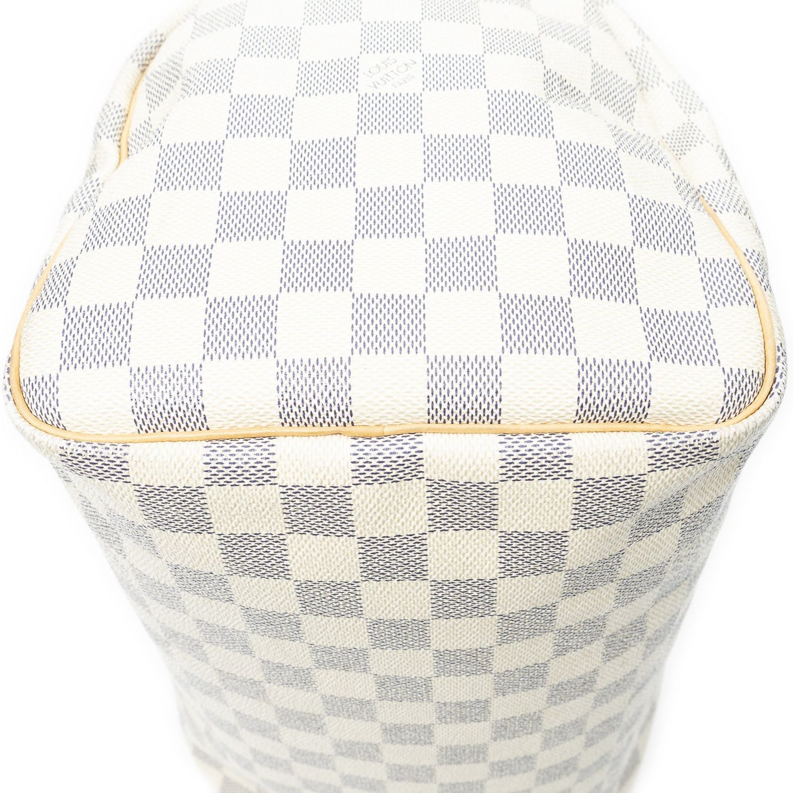 Louis Vuitton Speedy Ivory Damier Azur Handbag — view 8