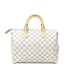 Louis Vuitton Speedy Ivory Damier Azur Handbag — view 5