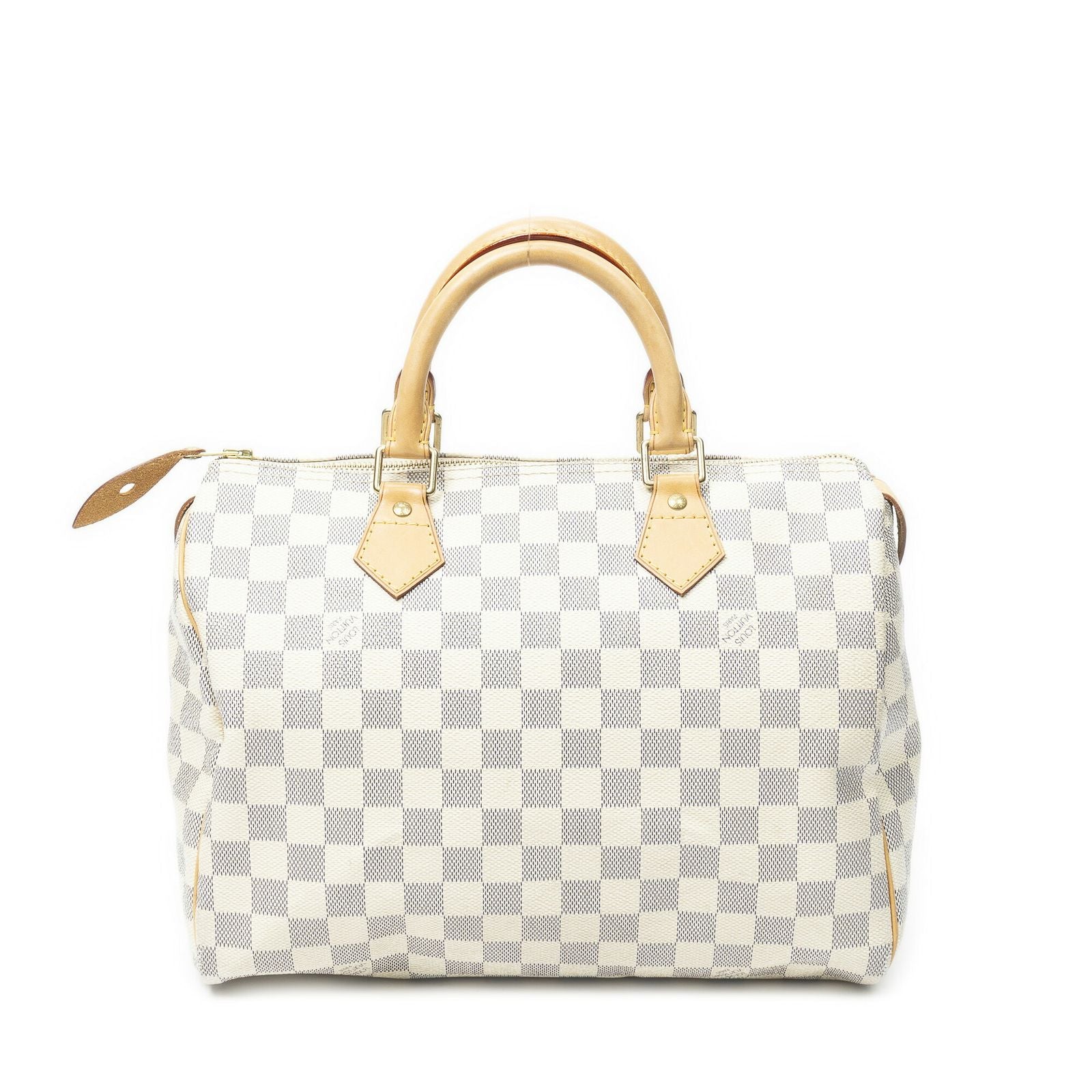 Louis Vuitton Speedy Ivory Damier Azur Handbag — view 5