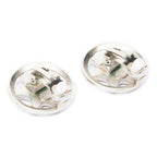 Chanel CC Round Earrings Silver Plating — view 2