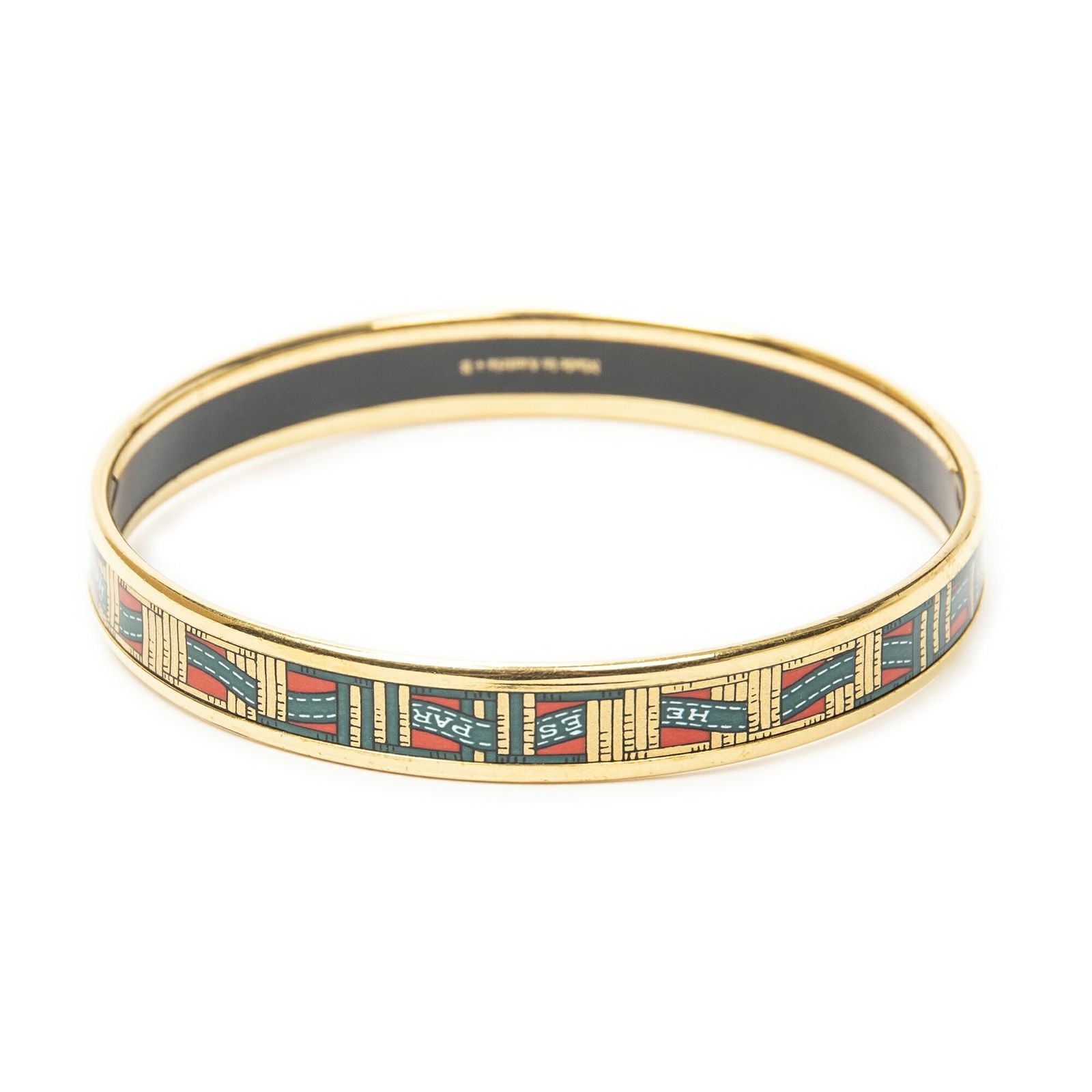 Hermes Enamel Bangle Bracelet — view 3