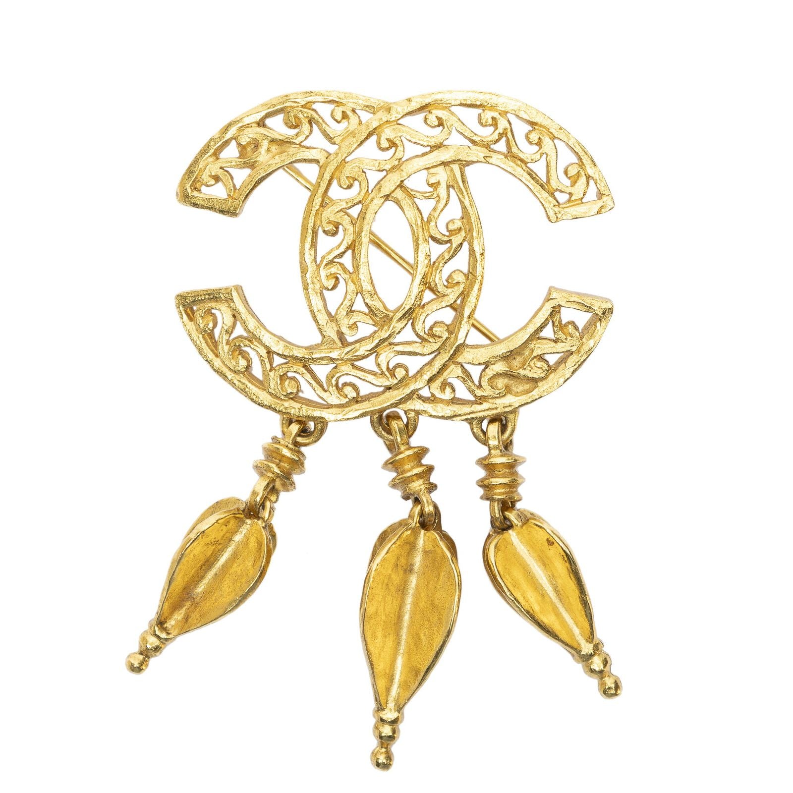 Chanel CC Dangle Brooch