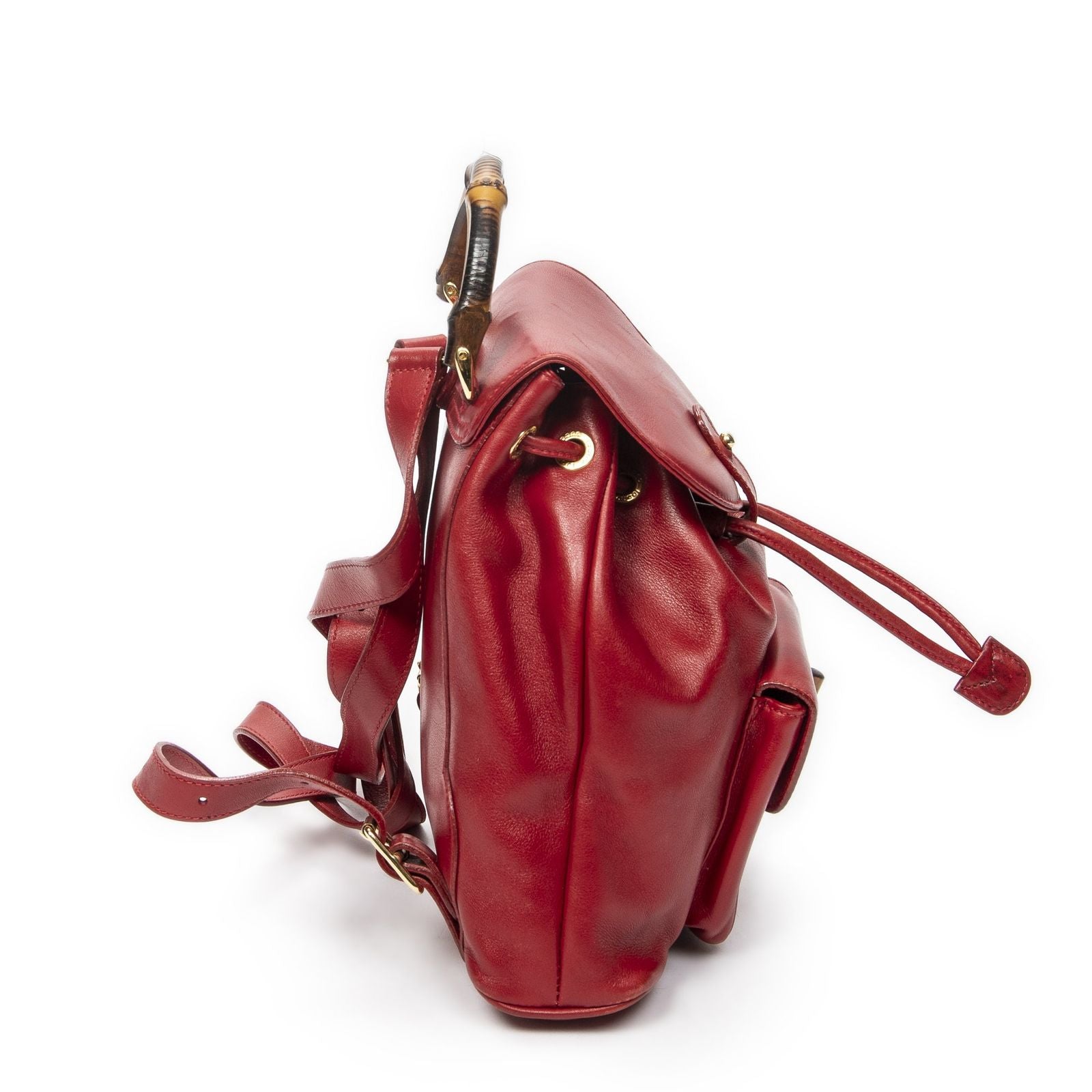 Gucci Minibumbu Backpack Red Calfskin Leather — view 4