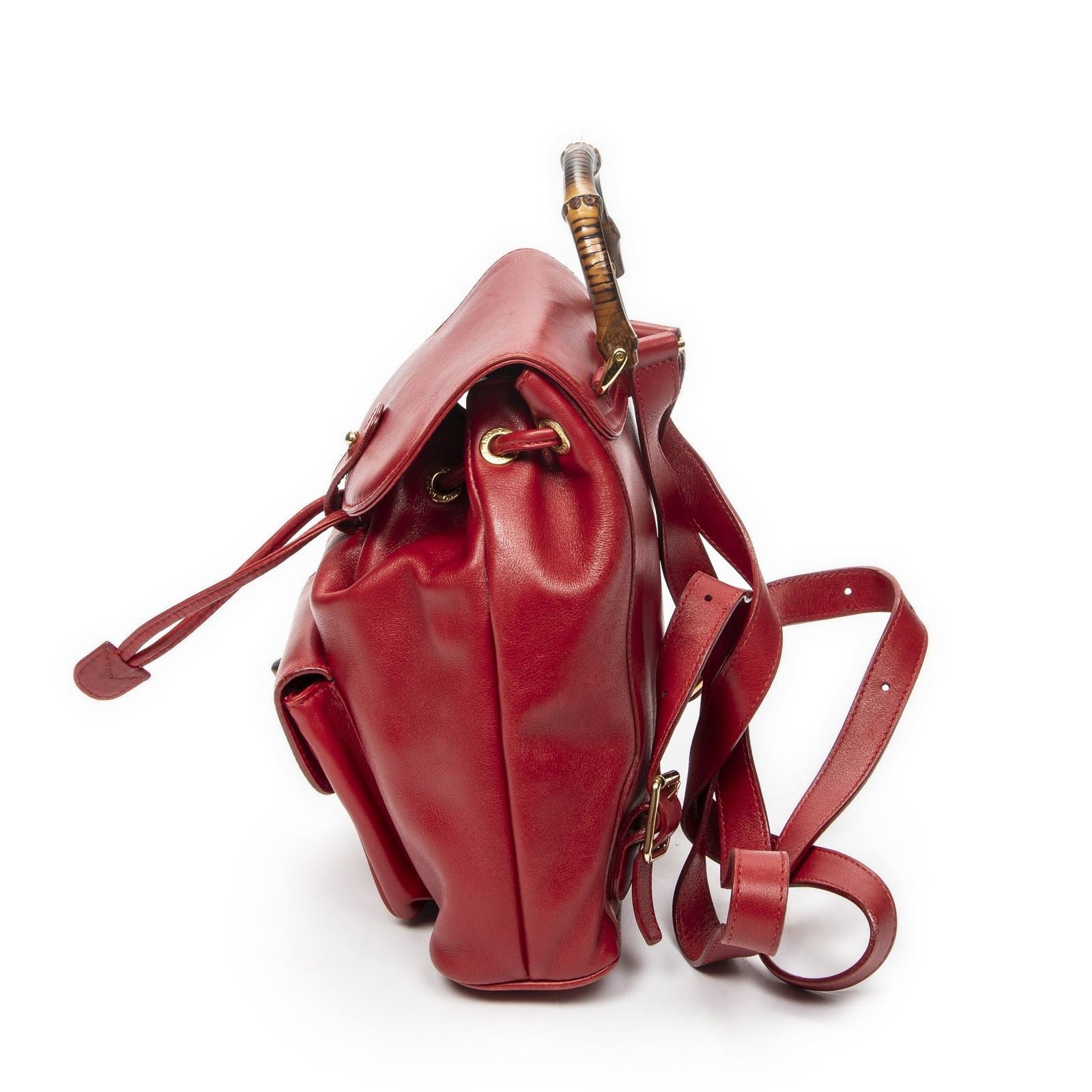 Gucci Minibumbu Backpack Red Calfskin Leather — view 3