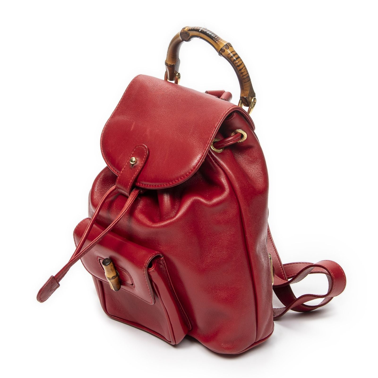 Gucci Minibumbu Backpack Red Calfskin Leather — view 2