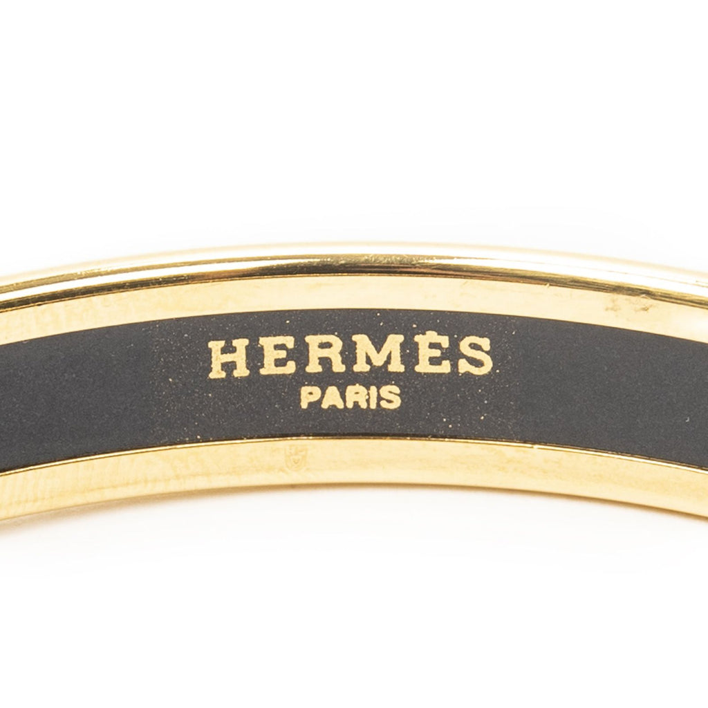 Hermes Enamel Bangle Orange Plating Bracelet — view 4