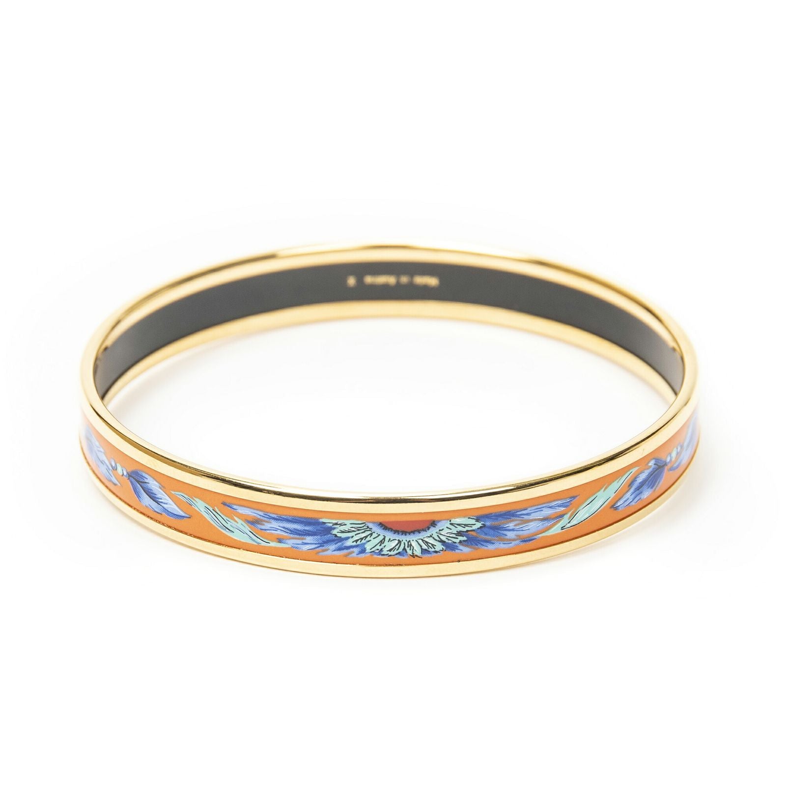 Hermes Enamel Bangle Orange Plating Bracelet — view 3