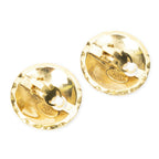 Chanel Large CC Round Clip on Earrings Gold Plated — view 2