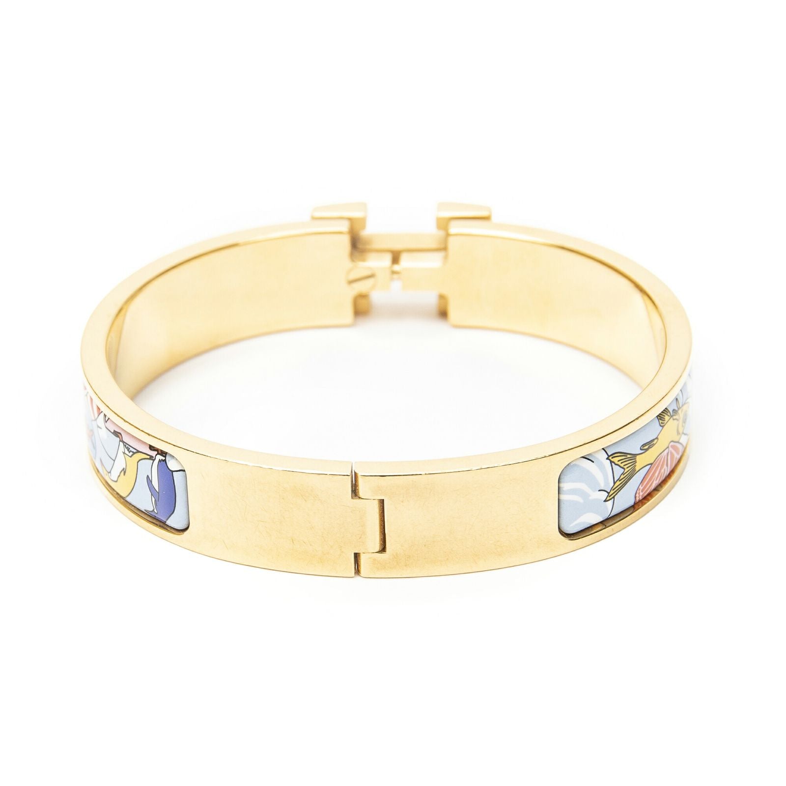 Hermes Clic Clac Bracelet Blue Plating — view 3