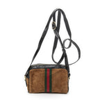 Gucci Vintage Web Mini Ophidia Tan Black Suede Leather Shoulder — view 5