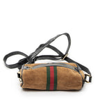Gucci Vintage Web Mini Ophidia Tan Black Suede Leather Shoulder — view 6