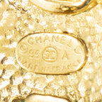Chanel CC Clover Dangle Clip on Earrings Gold Plated — view 3