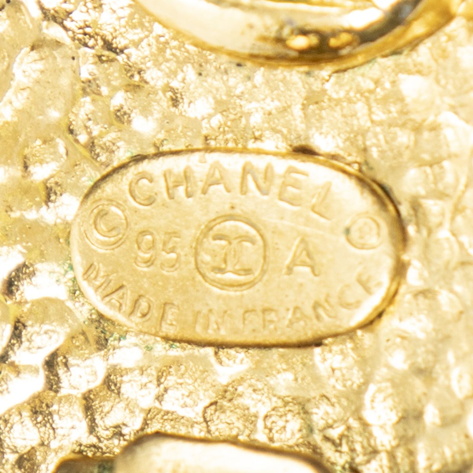 Chanel CC Clover Dangle Clip on Earrings Gold Plated — view 3