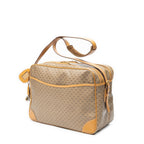 Gucci Vintage Flap Messenger Tan Black Canvas — view 2