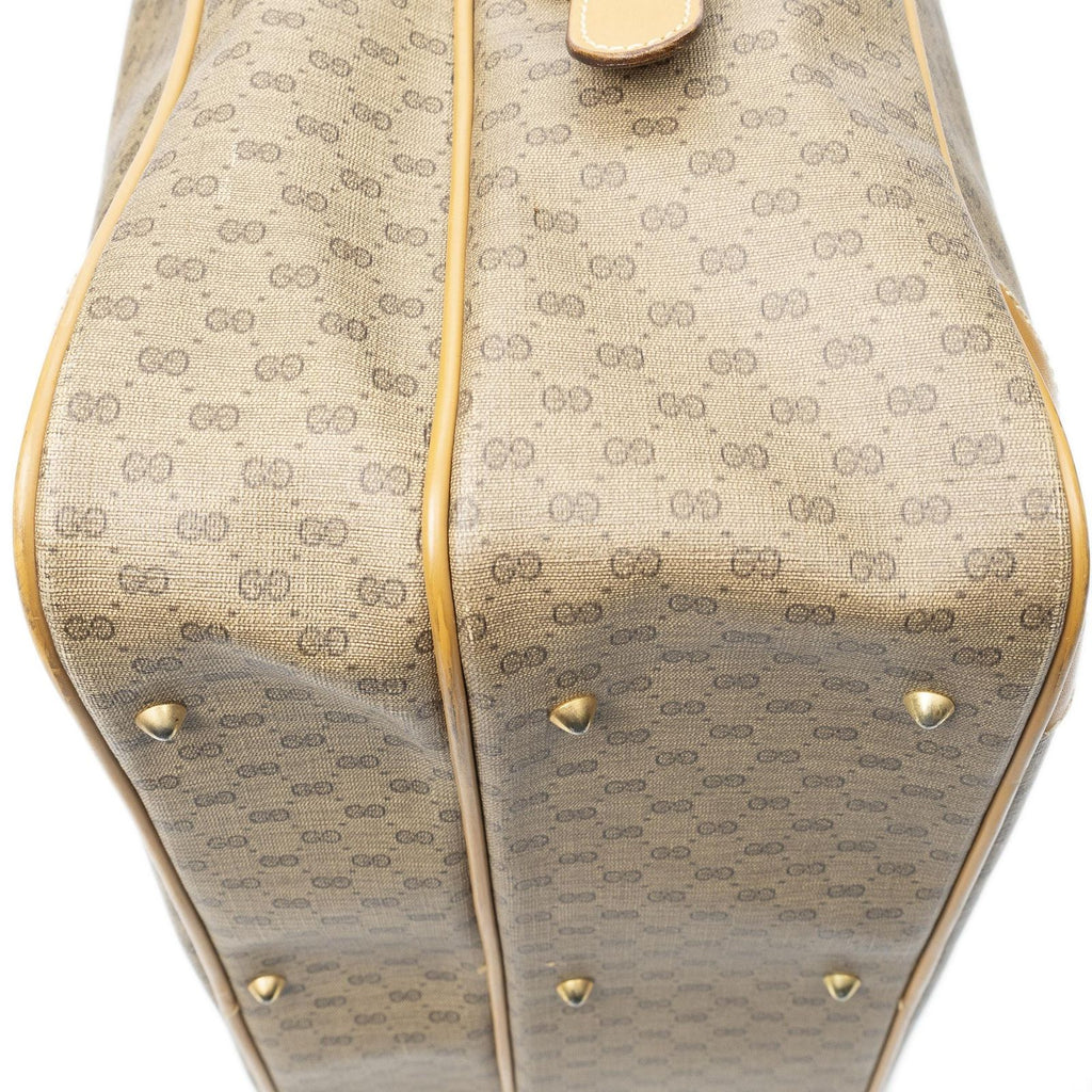 Gucci Vintage Flap Messenger Tan Black Canvas — view 8
