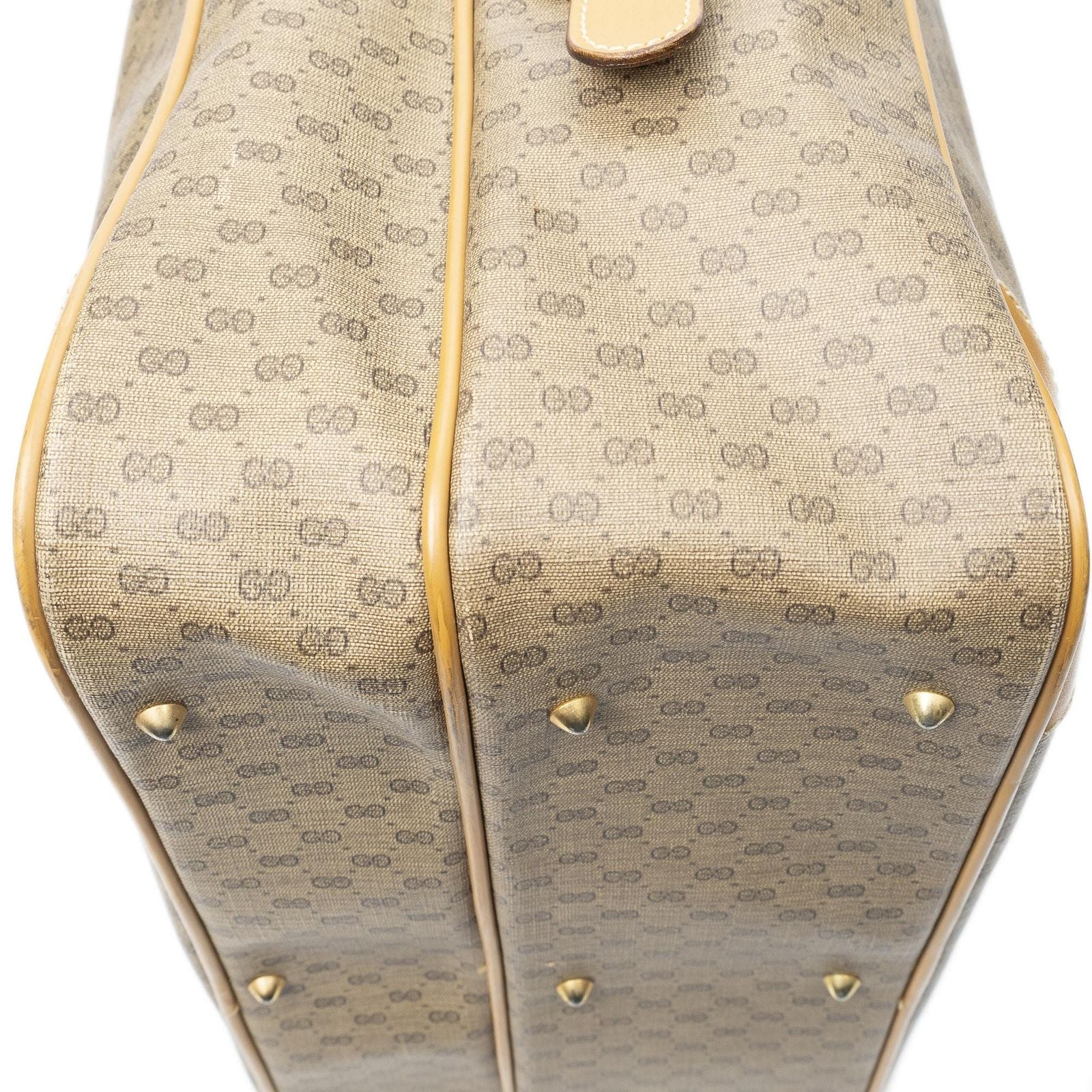 Gucci Vintage Flap Messenger Tan Black Canvas — view 8