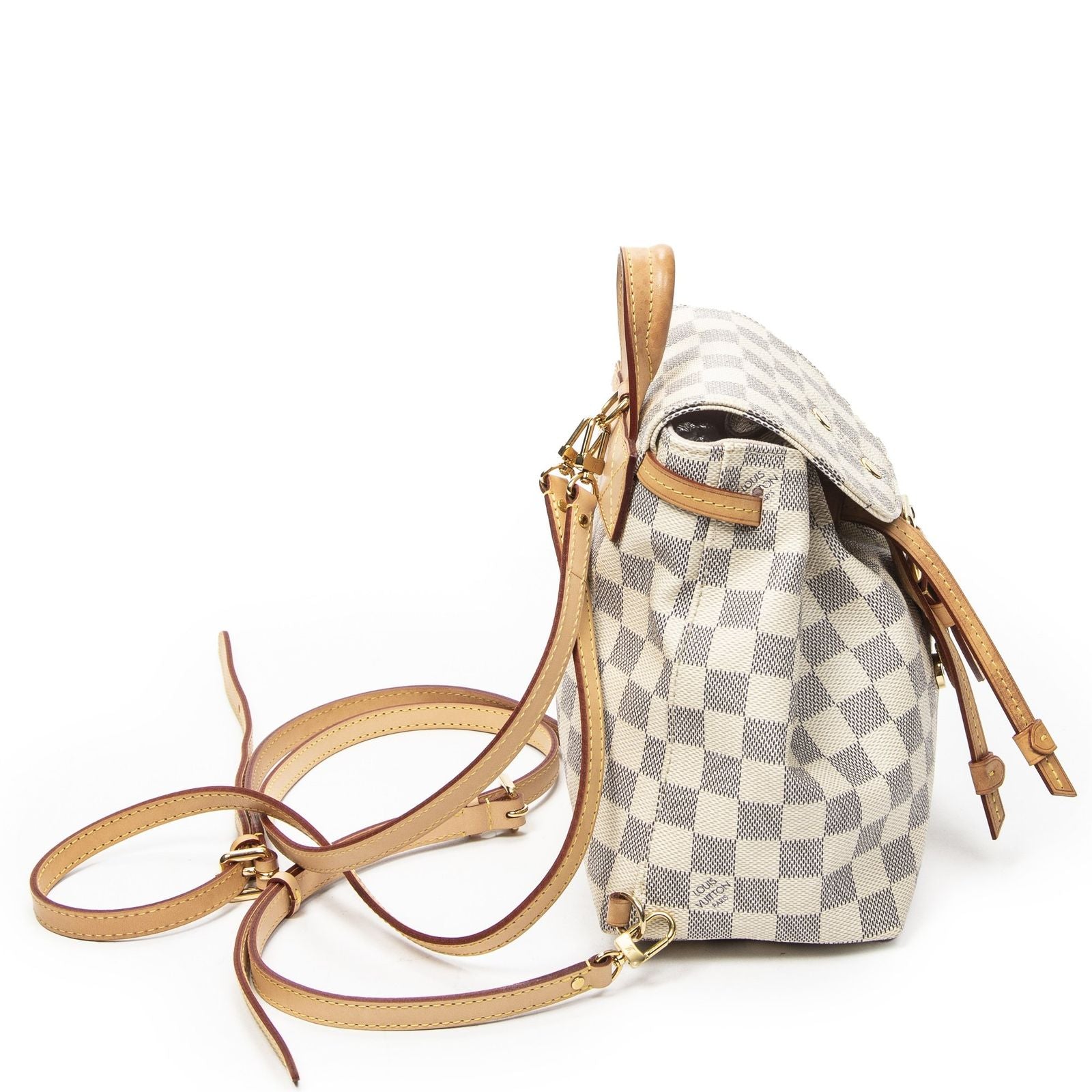Louis Vuitton Sperone Ivory Damier Azur Handbag — view 4
