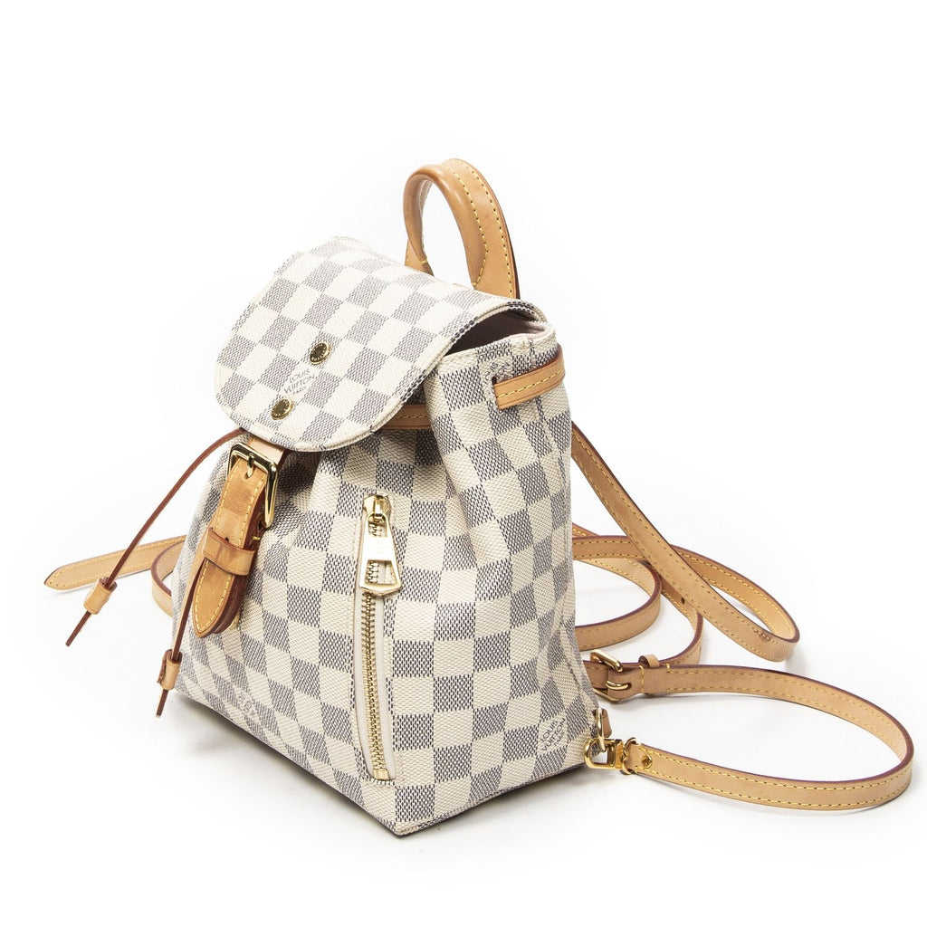 Louis Vuitton Sperone Ivory Damier Azur Handbag — view 2