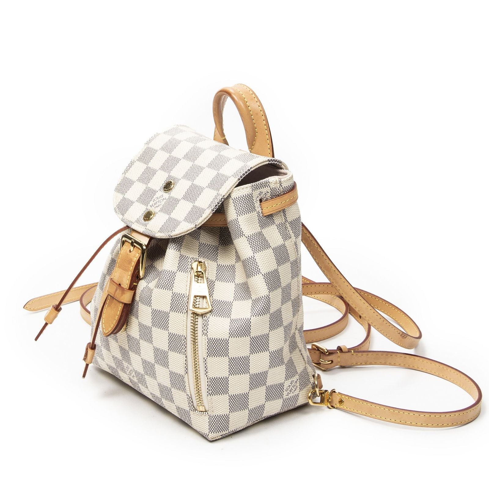 Louis Vuitton Sperone Ivory Damier Azur Handbag — view 2
