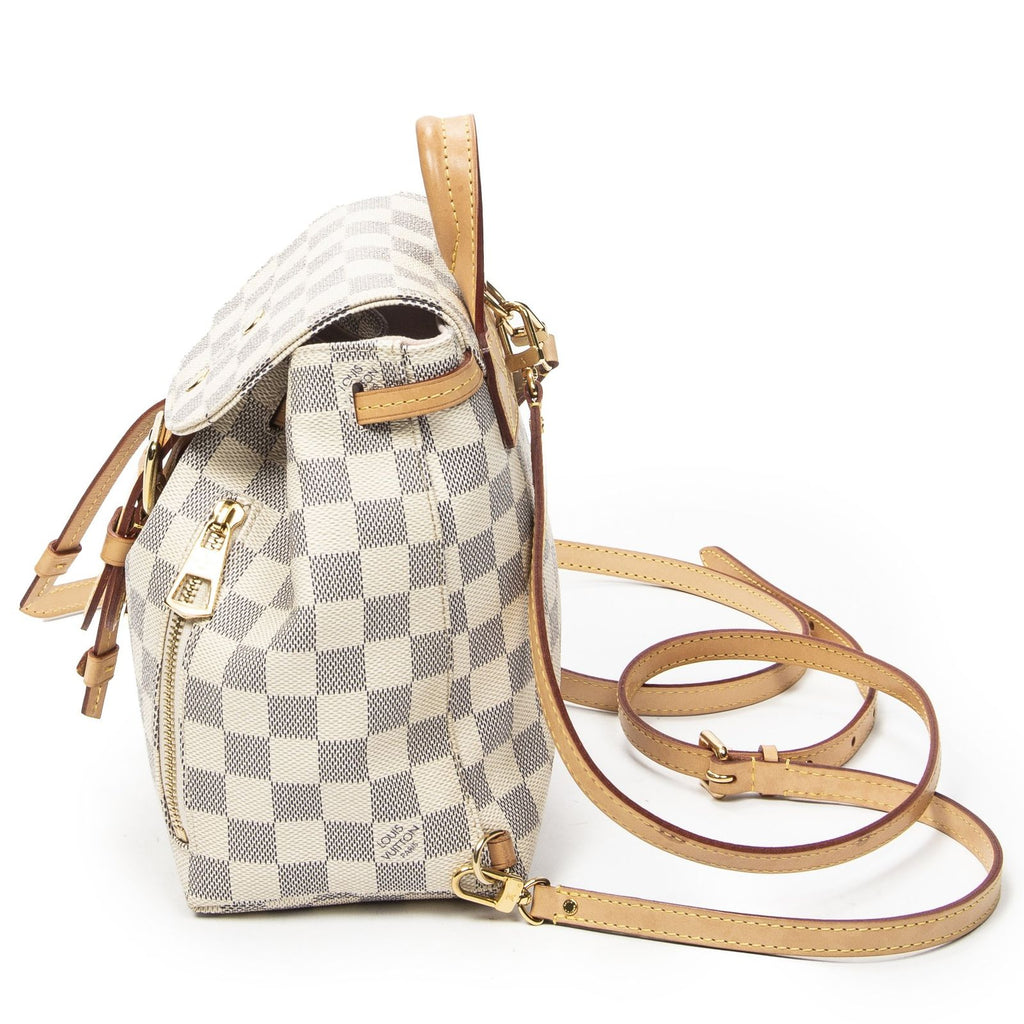Louis Vuitton Sperone Ivory Damier Azur Handbag — view 3