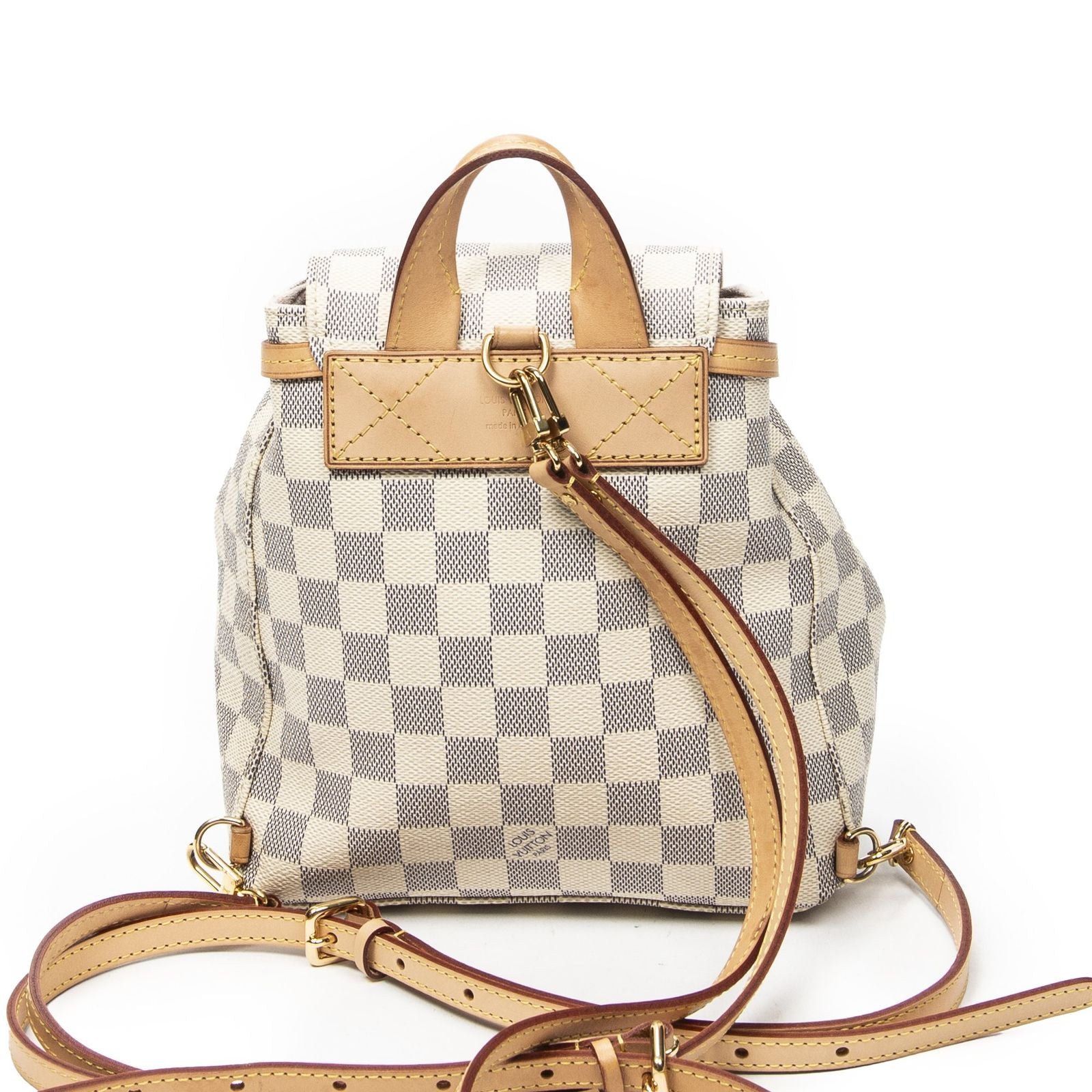 Louis Vuitton Sperone Ivory Damier Azur Handbag — view 5