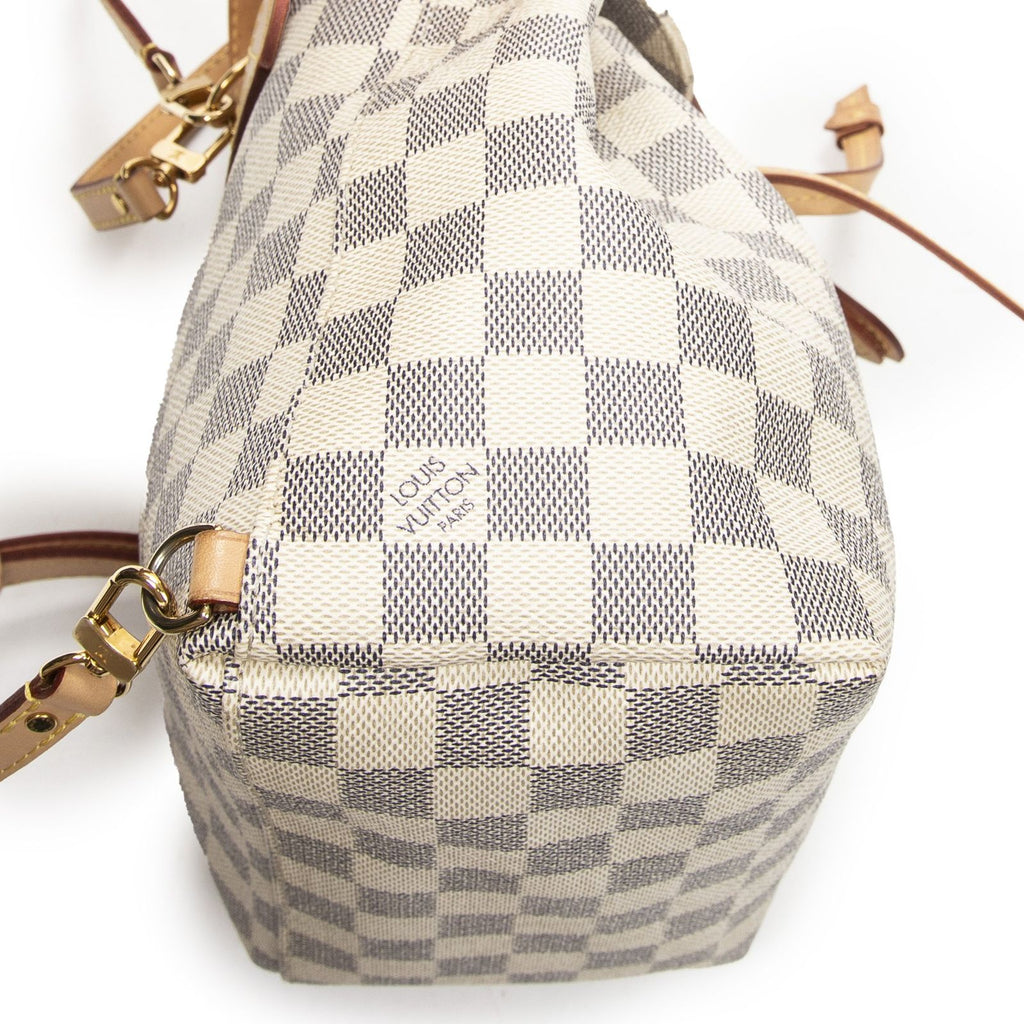 Louis Vuitton Sperone Ivory Damier Azur Handbag — view 7