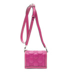 Gucci Mini Marmont Wallet on Chain Fuchsia Nylon Matelasse Canvas Shoulder — view 5