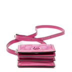 Gucci Mini Marmont Wallet on Chain Fuchsia Nylon Matelasse Canvas Shoulder — view 6