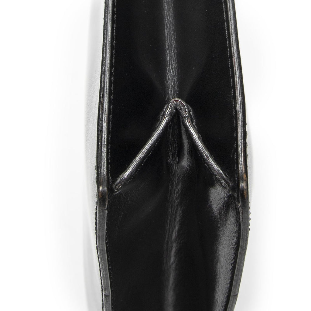 Celine Vintage Top Handle Flap Business Bag Black Calfskin Leather — view 7