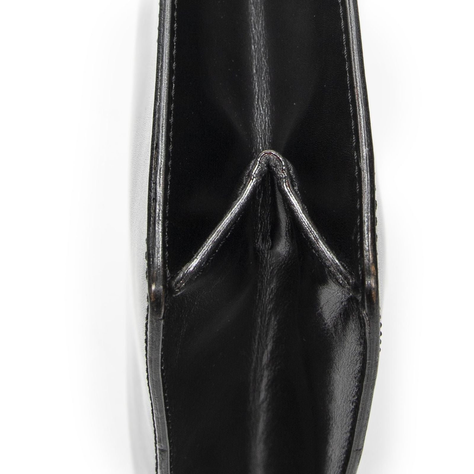 Celine Vintage Top Handle Flap Business Bag Black Calfskin Leather — view 7