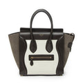 Celine Brown White Calfskin Leather Shoulder