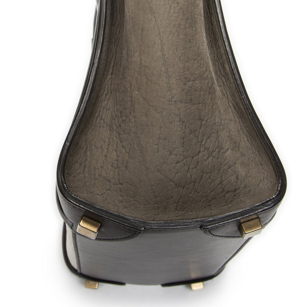 Celine Brown White Calfskin Leather Shoulder — view 8