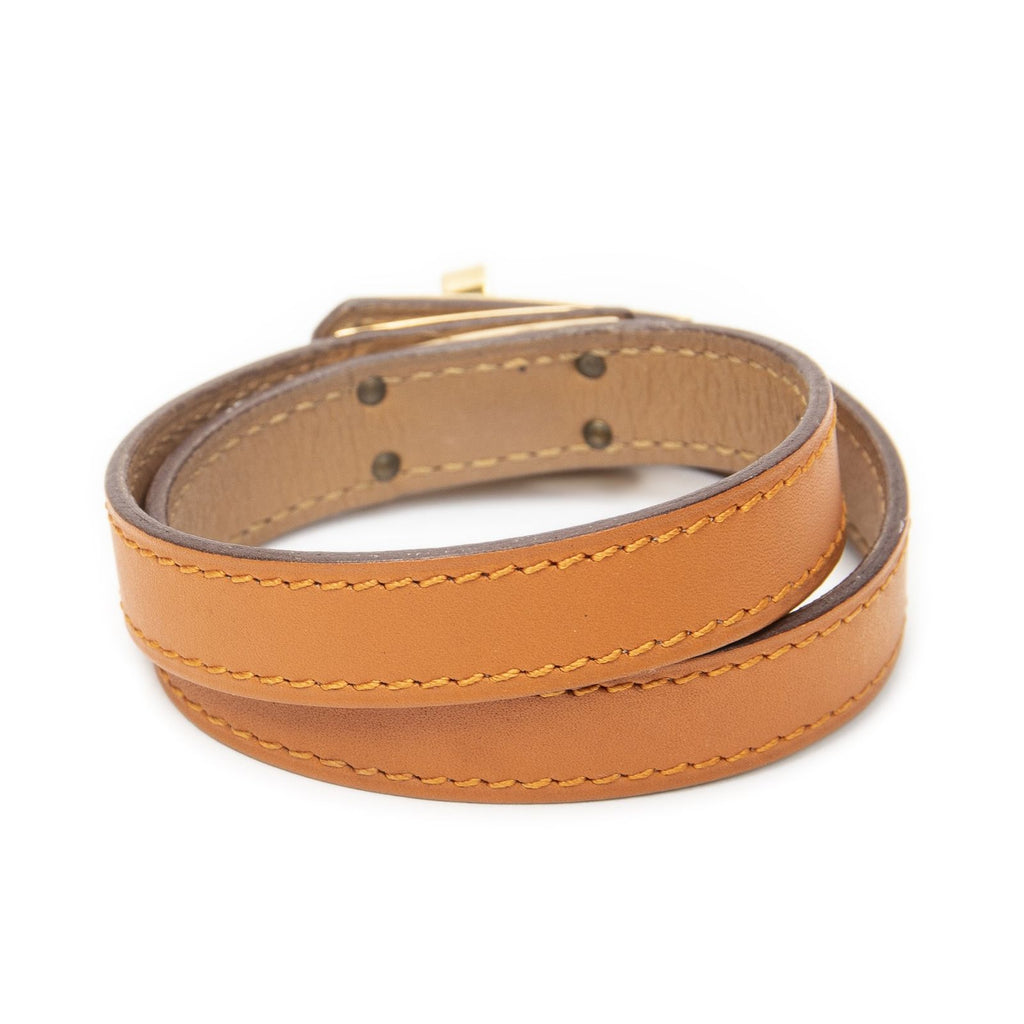 Hermes Kelly Double Tour Bracelet Orange Swift Leather — view 2