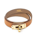 Hermes Kelly Double Tour Bracelet Orange Swift Leather