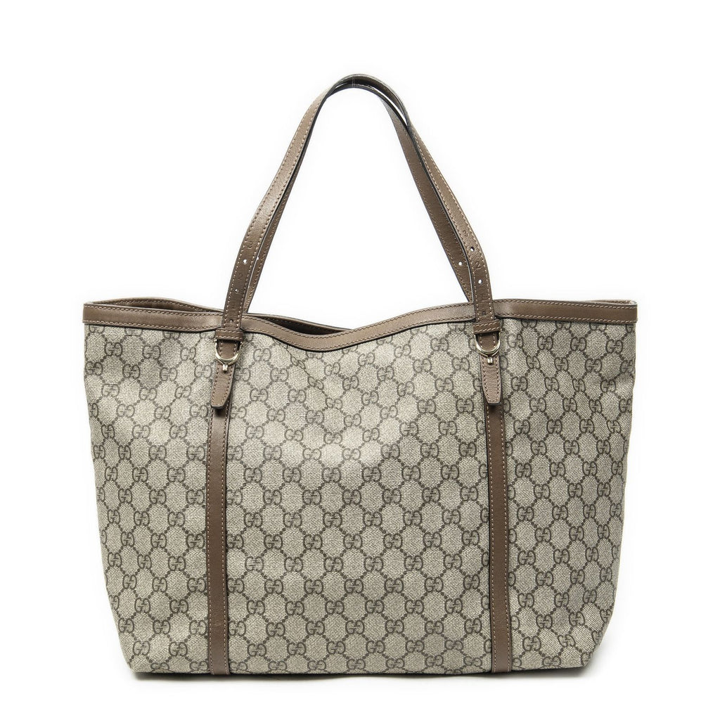 Gucci Tote Beige Brown Spuri Canvas