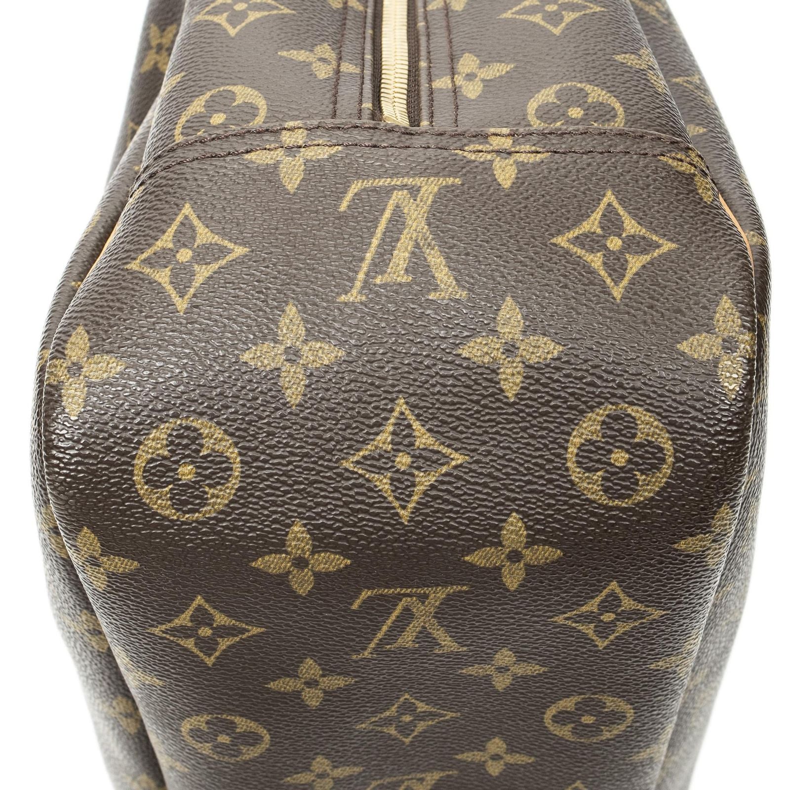 Louis Vuitton Deauville Brown Monogram Canvas Handbag — view 7
