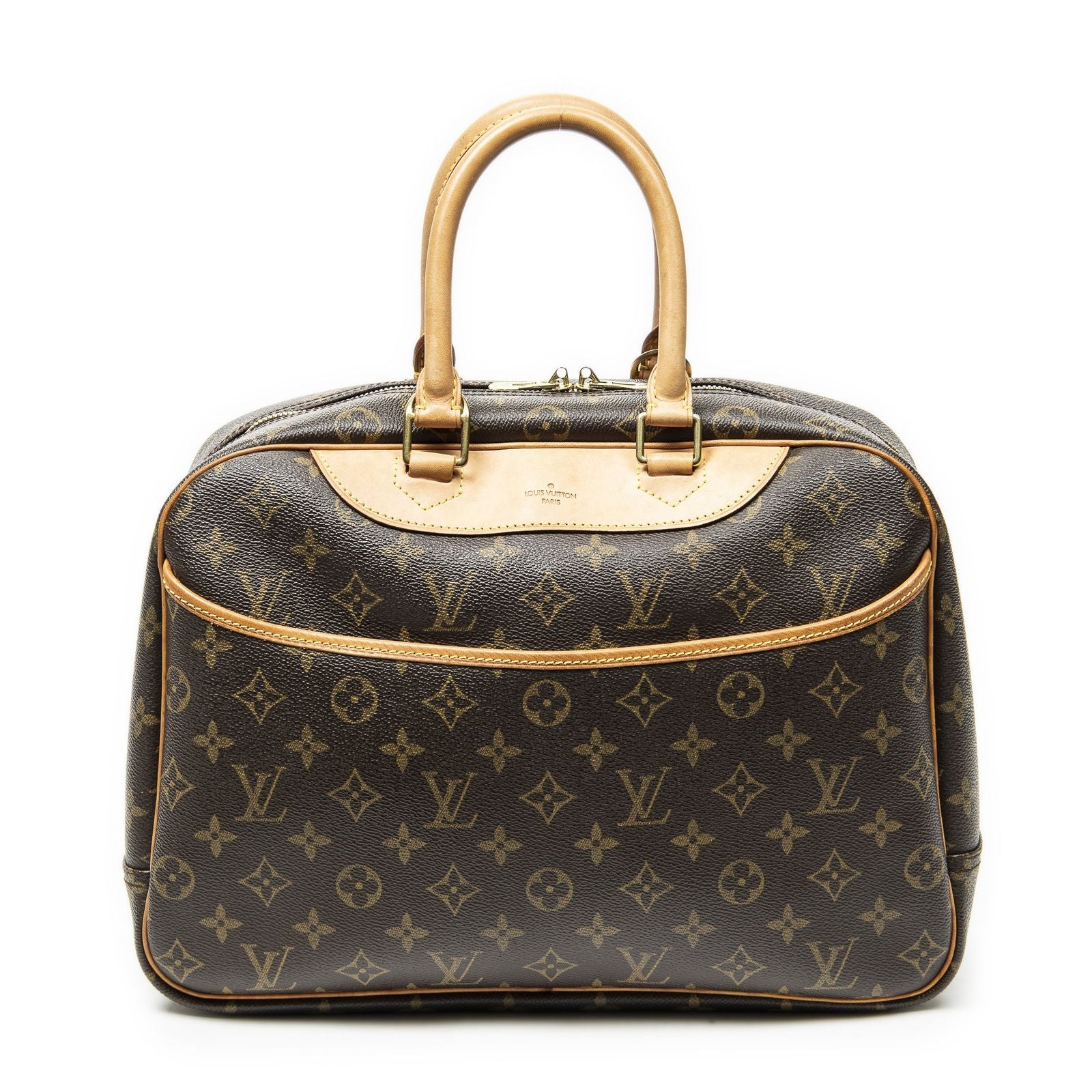 Louis Vuitton Deauville Brown Monogram Canvas Handbag