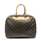 Louis Vuitton Deauville Brown Monogram Canvas Handbag — view 5