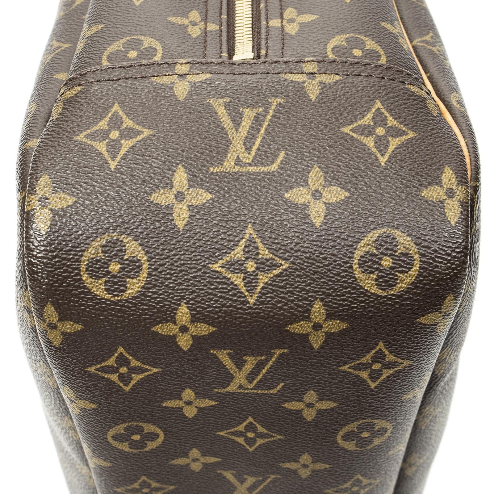 Louis Vuitton Deauville Brown Monogram Canvas Handbag — view 8